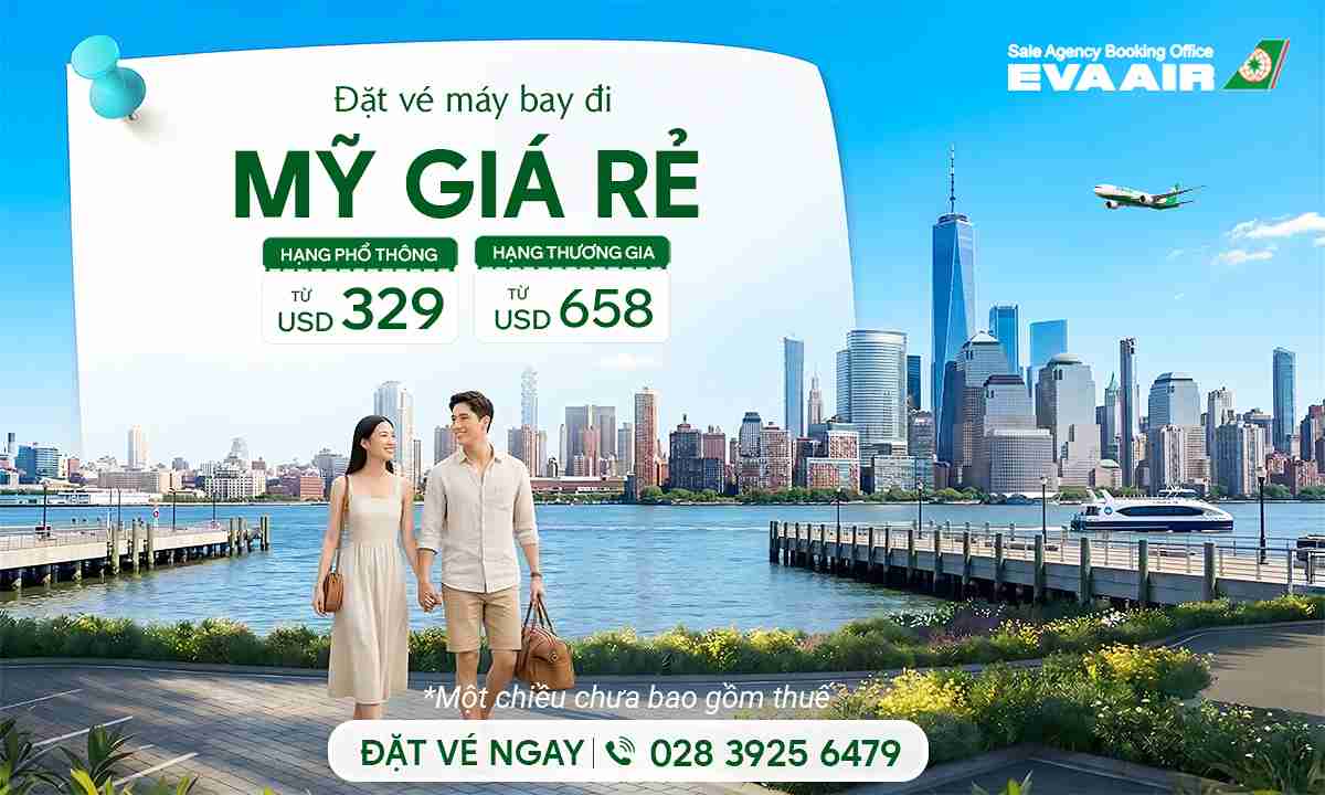 Đặt vé máy bay đi Mỹ giá rẻ