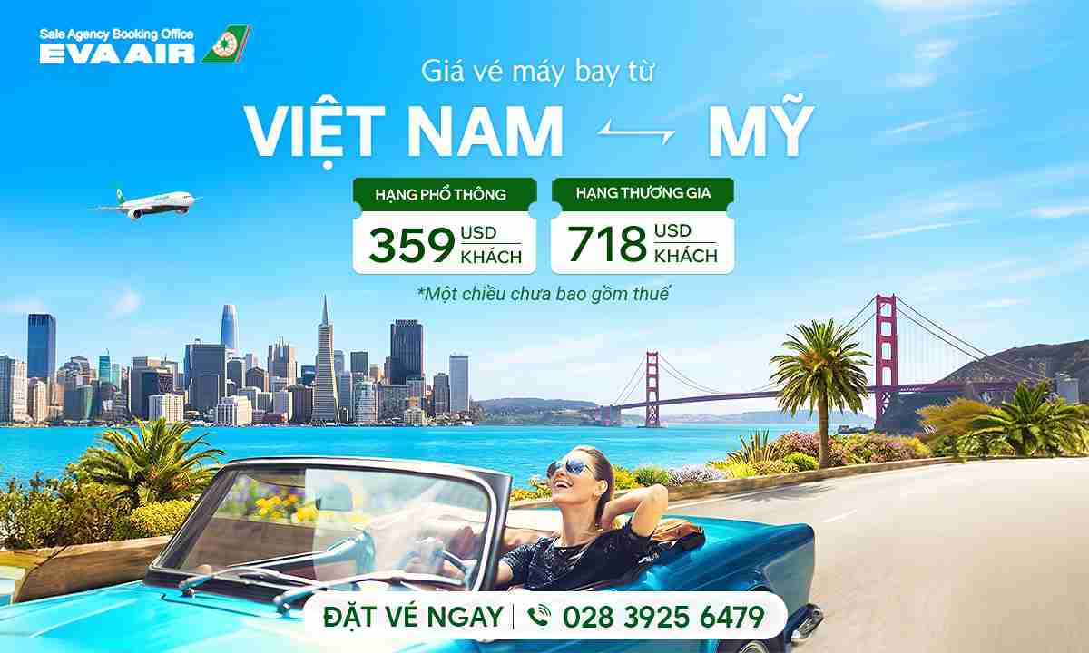 Giá vé máy bay từ Việt Nam đến Mỹ