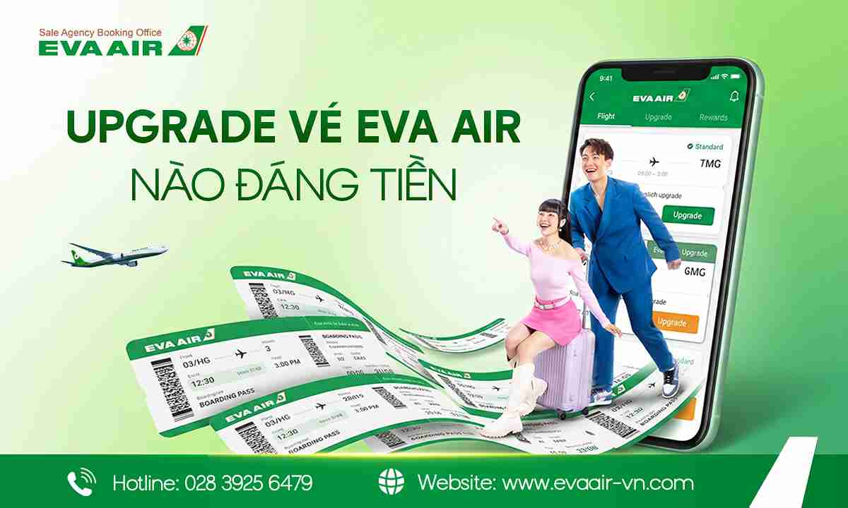Upgrade vé EVA Air nào đáng tiền? So sánh tiện ích từng hạng