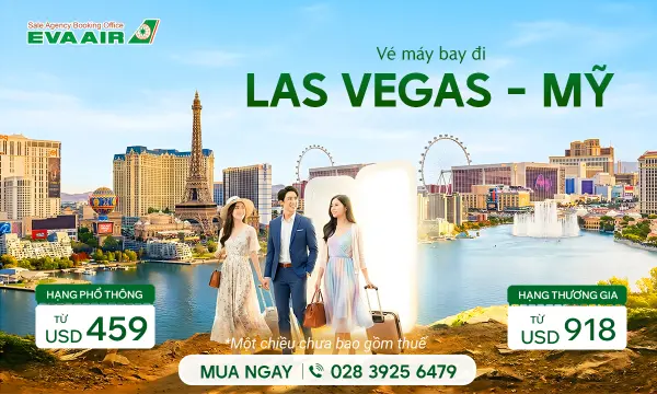 Vé máy bay đi Las Vegas EVA Air