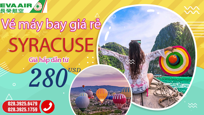 Vé máy bay đi Syracuse EVA Air