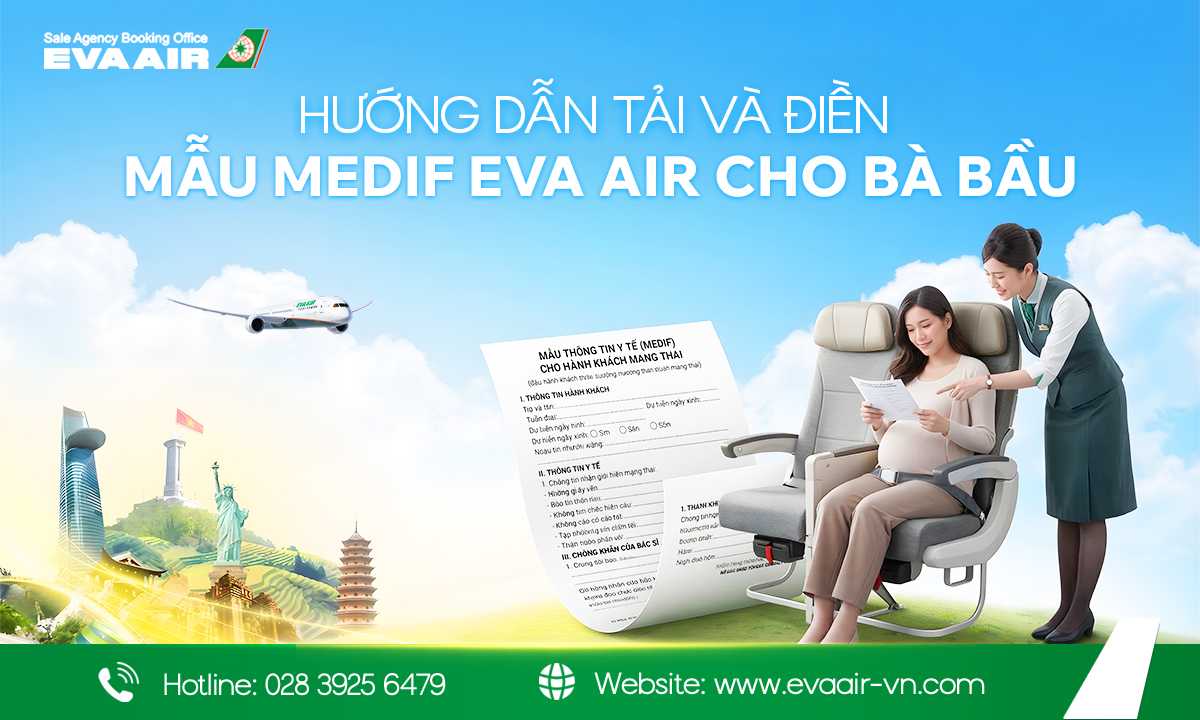 Hướng dẫn tải và điền Mẫu MEDIF EVA Air cho bà bầu