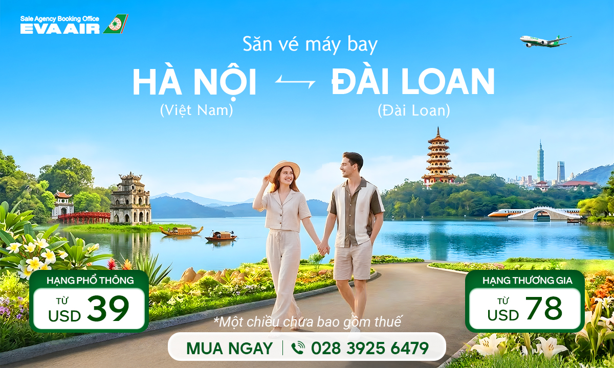 Săn vé máy bay Hà Nội đi Đài Loan giá tốt nhất
