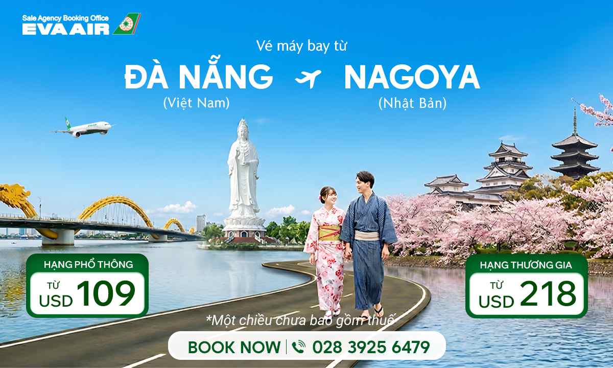 Giảm giá hấp dẫn vé máy bay Đà Nẵng đi Nagoya