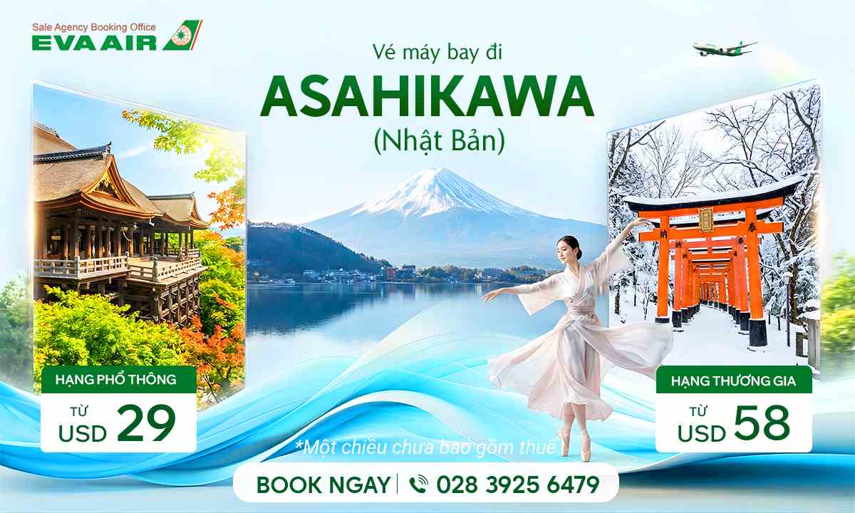 Vé máy bay đi Asahikawa giá rẻ từ 29 USD