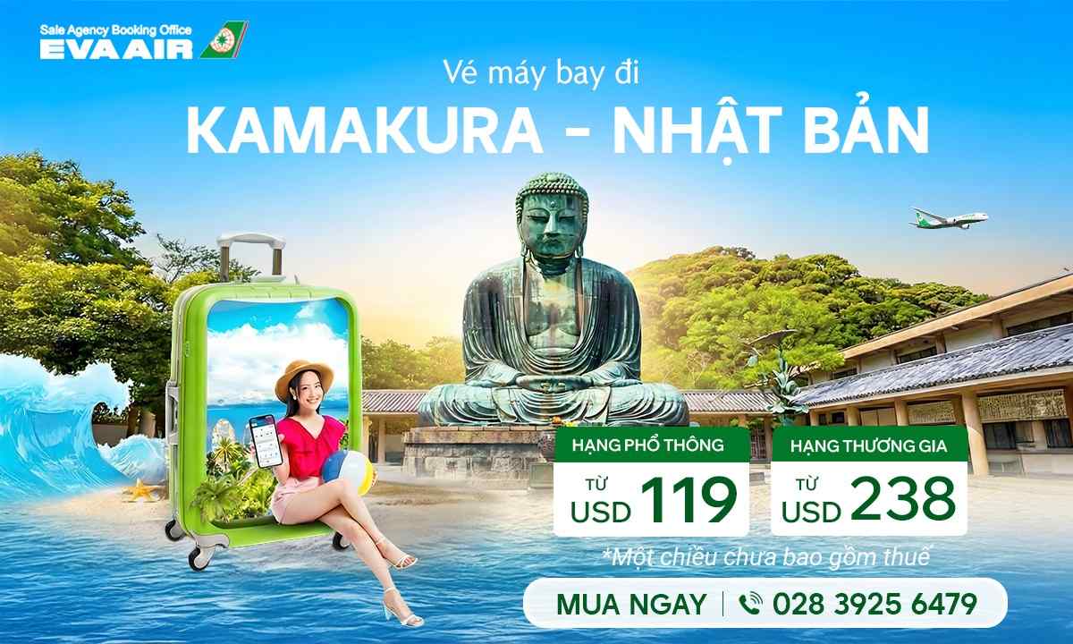 Vé máy bay đi Kamakura giá rẻ | Đại lý EVA Air chính hãng