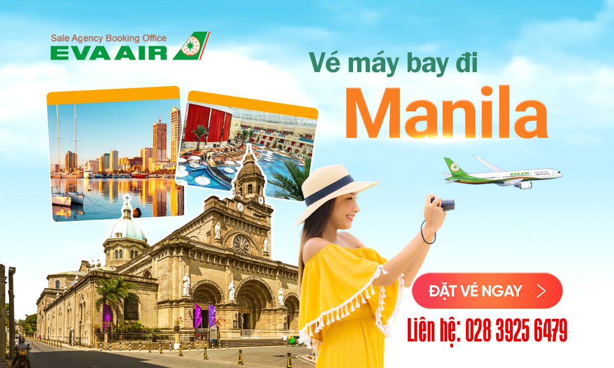 Vé máy bay đi Manila EVA Air giá tốt