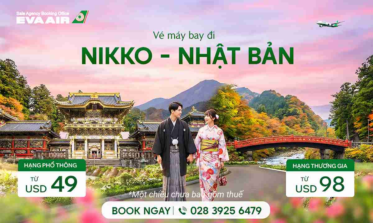 Vé máy bay đi Nikko giá rẻ chỉ từ 49 USD