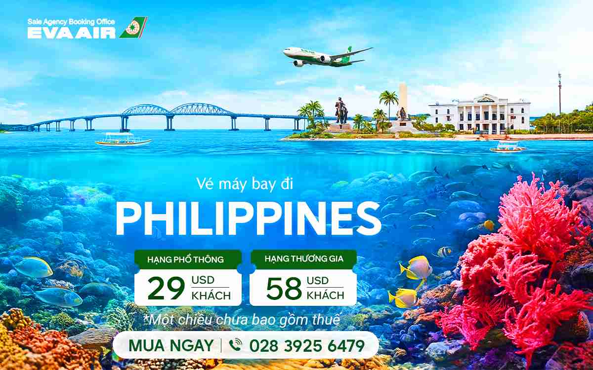 Vé máy bay đi Philippines EVA Air ƯU ĐÃI