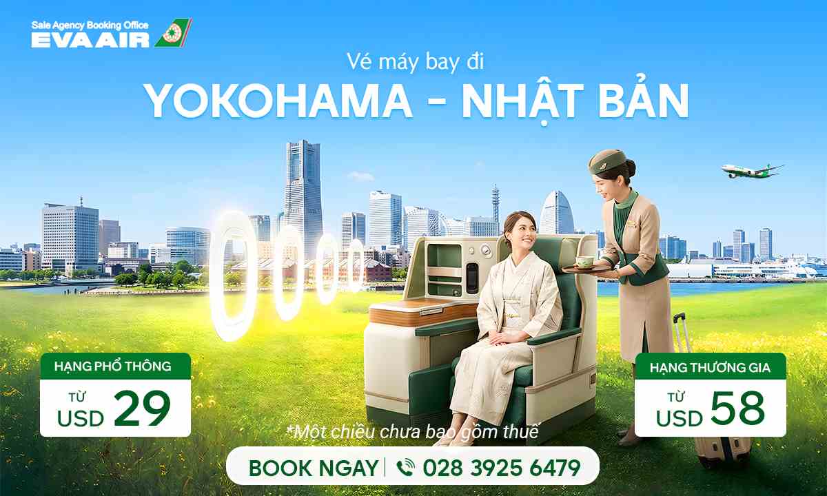 Vé máy bay đi Yokohama giá rẻ chỉ từ 29 USD