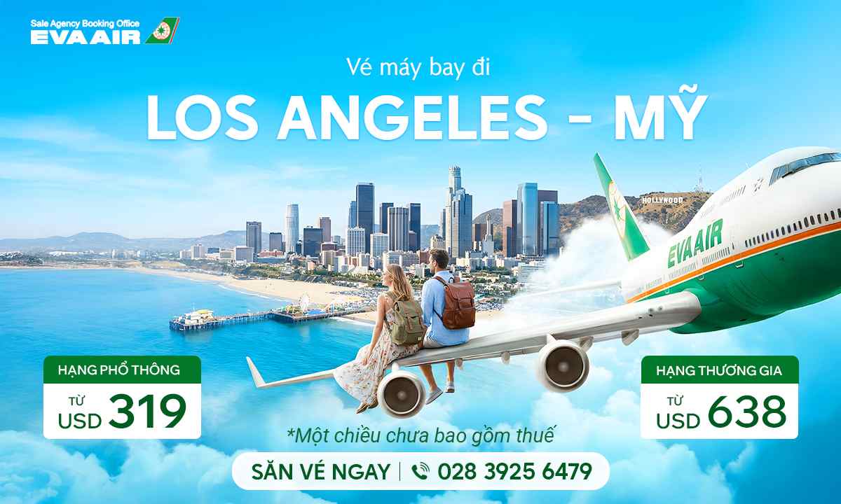 Vé máy bay EVA Air đi Los Angeles