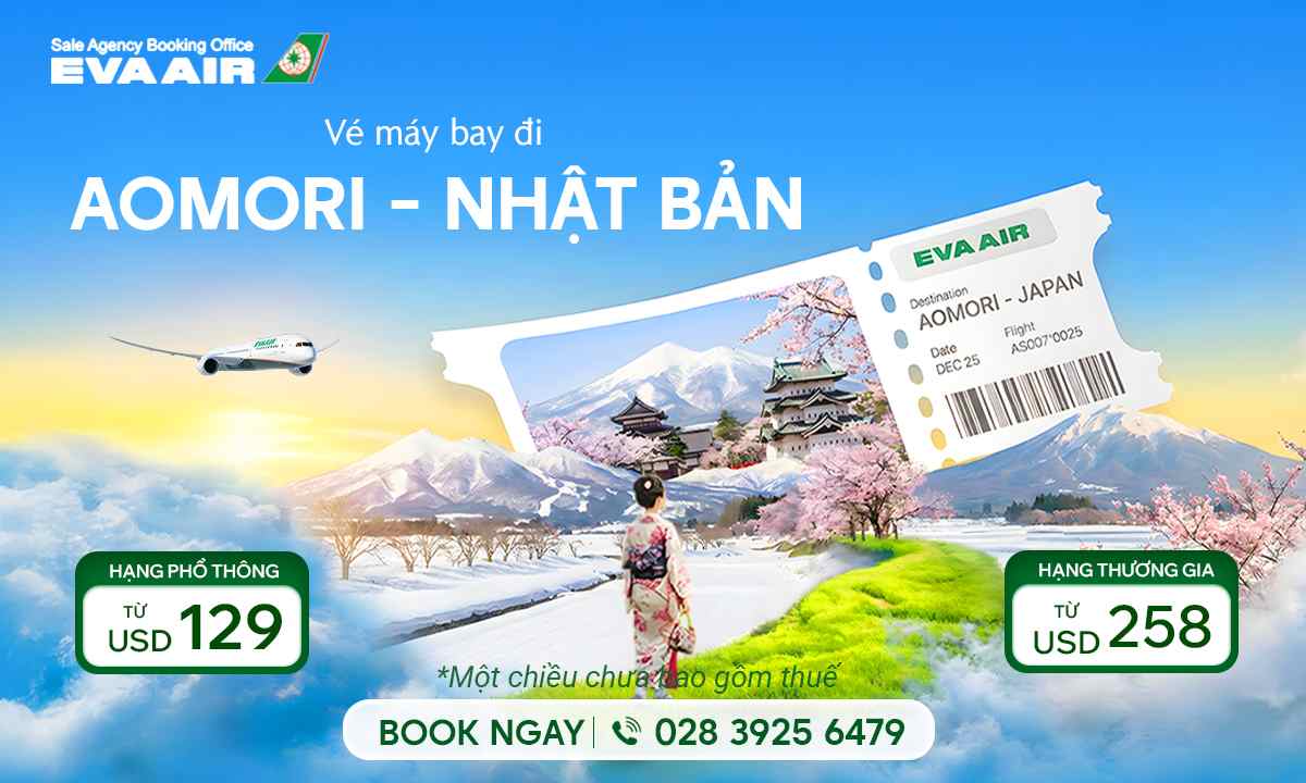Vé máy bay giá rẻ đi Aomori – Đại lý chính hãng