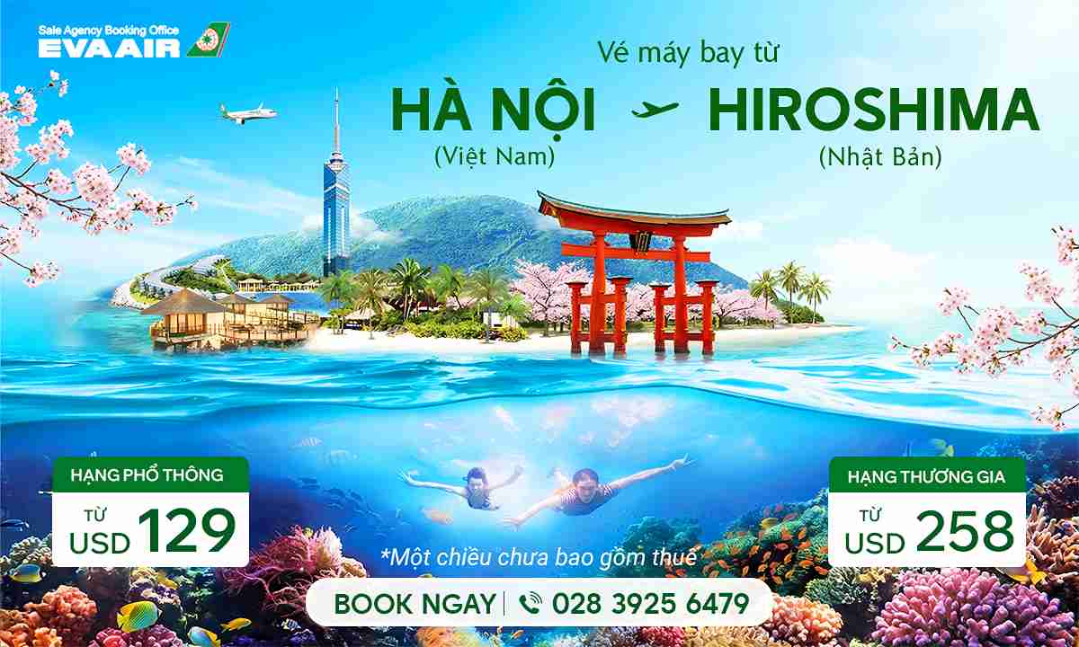 Khám phá “biểu tượng hòa bình” cùng vé máy bay Hà Nội đi Hiroshima
