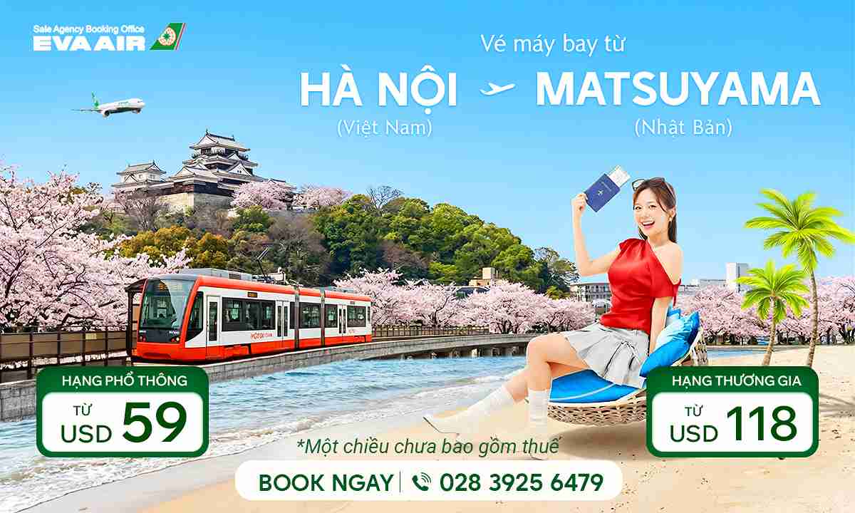Vé máy bay Hà Nội đi Matsuyama giá khuyến mãi