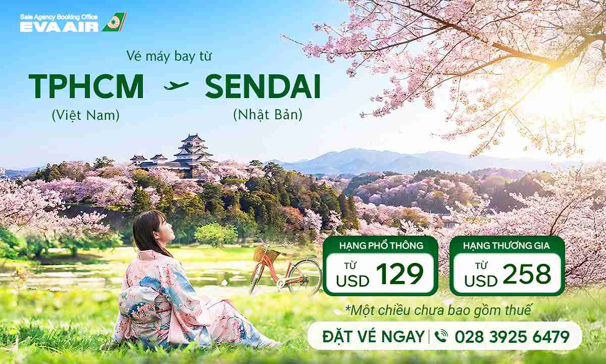 Khuyến mãi vé máy bay TP.HCM đi Sendai
