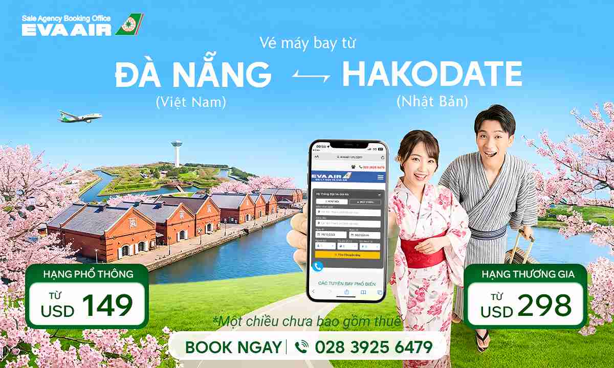 Khuyến mãi vé máy bay từ Đà Nẵng đi Hakodate