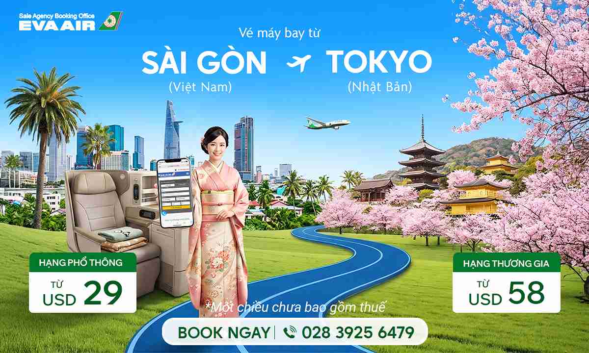 Vé máy bay từ Sài Gòn đi Tokyo giá rẻ nhất